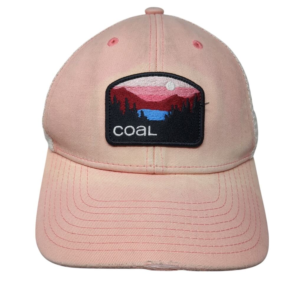 Coal Snapback Mesh Back Trucker Hat Pink One Size Colorblock 6 Panel